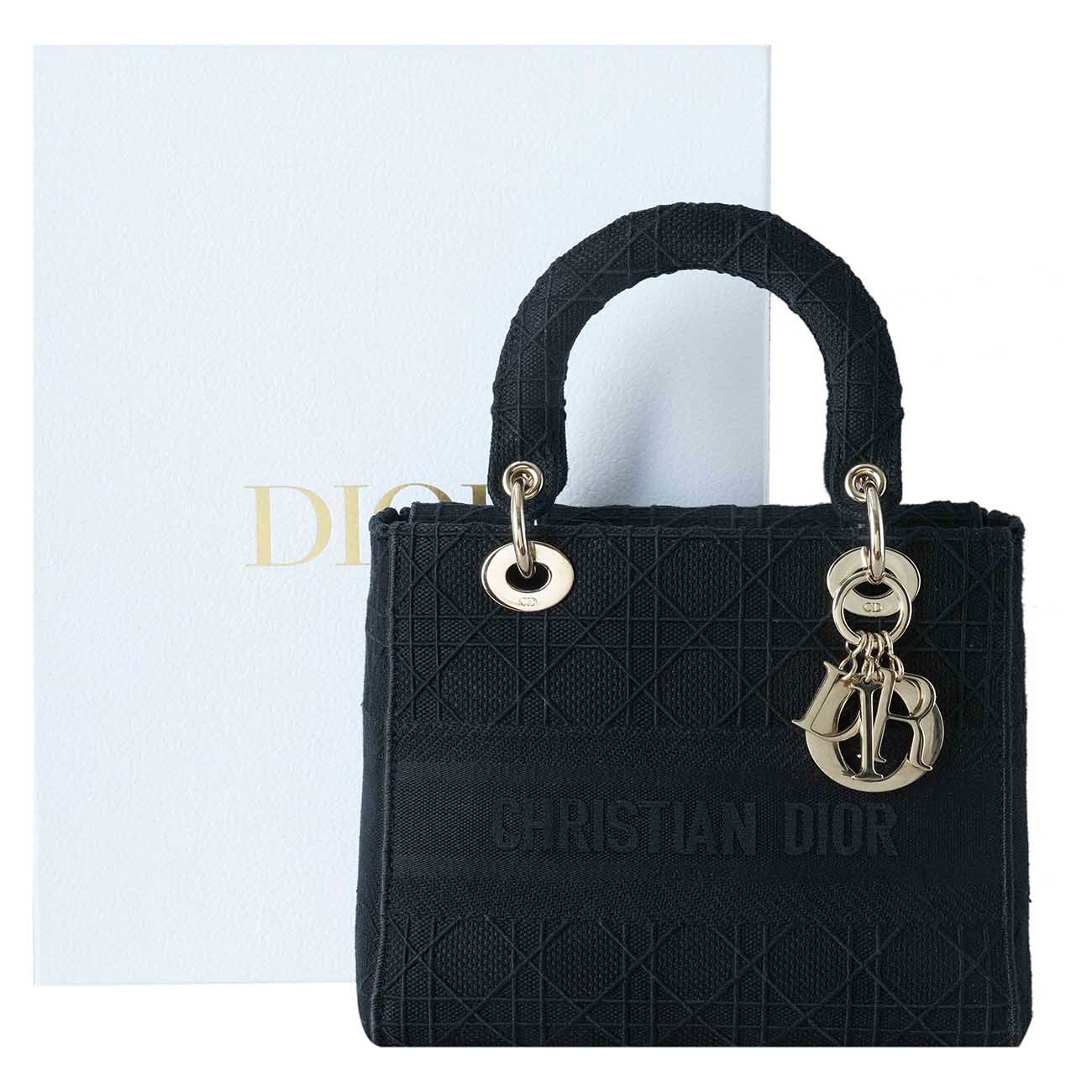 CHRISTIAN DIOR(USED)크리스찬디올 자수 레이디디올 미디움